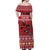 Personalized Radnorshire Wales Christmas Off Shoulder Maxi Dress Red-Tailed Hawk Rugby - Wonder Print Shop