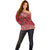Personalized Radnorshire Wales Christmas Off Shoulder Sweater Red-Tailed Hawk Rugby - Wonder Print Shop
