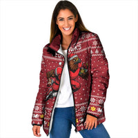 Personalized Radnorshire Wales Christmas Padded Jacket Red-Tailed Hawk Rugby - Wonder Print Shop