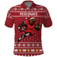 Personalized Radnorshire Wales Christmas Polo Shirt Red-Tailed Hawk Rugby - Wonder Print Shop