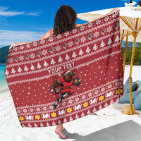Personalized Radnorshire Wales Christmas Sarong Red-Tailed Hawk Rugby - Wonder Print Shop