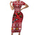 Personalized Radnorshire Wales Christmas Short Sleeve Bodycon Dress Red-Tailed Hawk Rugby - Wonder Print Shop