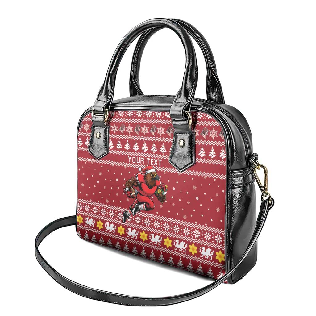 Personalized Radnorshire Wales Christmas Shoulder Handbag Red-Tailed Hawk Rugby - Wonder Print Shop