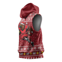 Personalized Radnorshire Wales Christmas Sleeveless Hoodie Red-Tailed Hawk Rugby - Wonder Print Shop