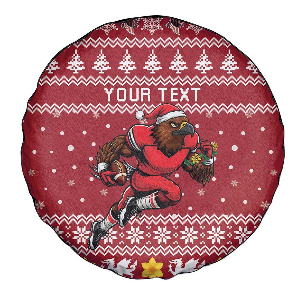 Personalized Radnorshire Wales Christmas Spare Tire Cover Red-Tailed Hawk Rugby - Wonder Print Shop