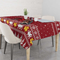 Personalized Radnorshire Wales Christmas Tablecloth Red-Tailed Hawk Rugby - Wonder Print Shop