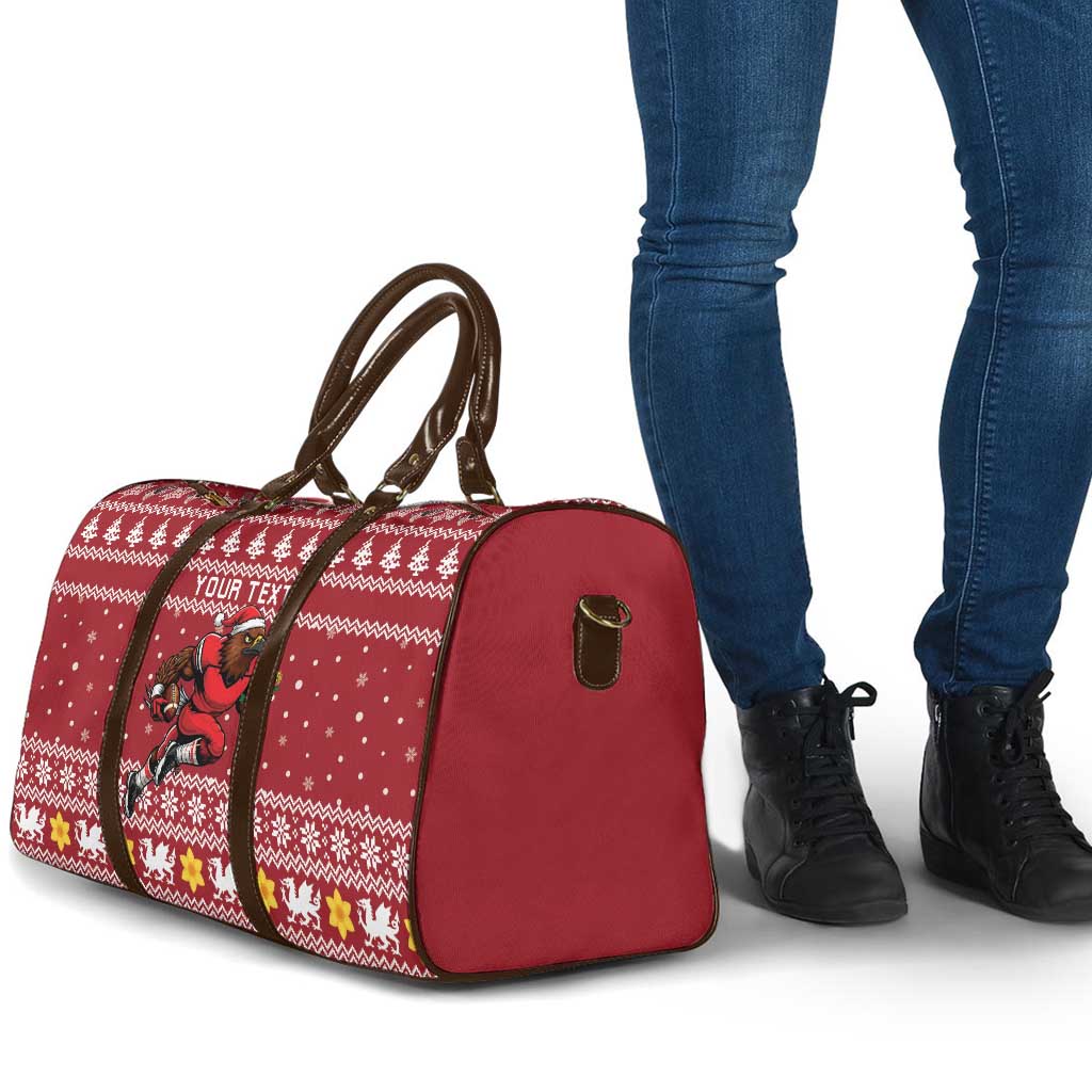Personalized Radnorshire Wales Christmas Travel Bag Red-Tailed Hawk Rugby - Wonder Print Shop