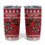 Personalized Radnorshire Wales Christmas Tumbler Cup Red-Tailed Hawk Rugby - Wonder Print Shop