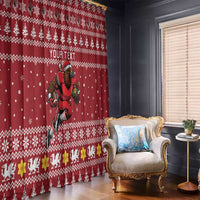 Personalized Radnorshire Wales Christmas Window Curtain Red-Tailed Hawk Rugby - Wonder Print Shop