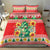 Wales Christmas Bedding Set Cute Green Welsh Dragon and Daffodils - Wonder Print Shop