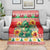 Wales Christmas Blanket Cute Green Welsh Dragon and Daffodils - Wonder Print Shop
