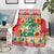 Wales Christmas Blanket Cute Green Welsh Dragon and Daffodils - Wonder Print Shop