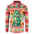 Wales Christmas Button Sweatshirt Cute Green Welsh Dragon and Daffodils - Wonder Print Shop