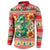 Wales Christmas Button Sweatshirt Cute Green Welsh Dragon and Daffodils - Wonder Print Shop