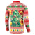 Wales Christmas Button Sweatshirt Cute Green Welsh Dragon and Daffodils - Wonder Print Shop