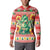 Wales Christmas Button Sweatshirt Cute Green Welsh Dragon and Daffodils - Wonder Print Shop