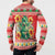 Wales Christmas Button Sweatshirt Cute Green Welsh Dragon and Daffodils - Wonder Print Shop