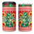 Wales Christmas 4 in 1 Can Cooler Tumbler Cute Green Welsh Dragon and Daffodils - Wonder Print Shop