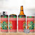 Wales Christmas 4 in 1 Can Cooler Tumbler Cute Green Welsh Dragon and Daffodils - Wonder Print Shop