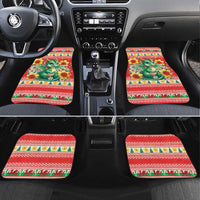 Wales Christmas Car Mats Cute Green Welsh Dragon and Daffodils - Wonder Print Shop