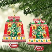 Wales Christmas Ceramic Ornament Cute Green Welsh Dragon and Daffodils - Wonder Print Shop