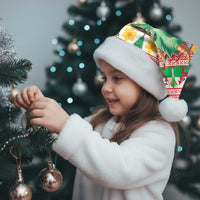 Wales Christmas Santa Hat Cute Green Welsh Dragon and Daffodils - Wonder Print Shop