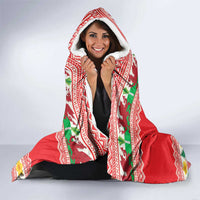 Wales Christmas Hooded Blanket Cute Green Welsh Dragon and Daffodils - Wonder Print Shop