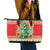 Wales Christmas Leather Tote Bag Cute Green Welsh Dragon and Daffodils - Wonder Print Shop