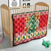 Wales Christmas Quilt Cute Green Welsh Dragon and Daffodils - Wonder Print Shop
