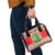 Wales Christmas Shoulder Handbag Cute Green Welsh Dragon and Daffodils - Wonder Print Shop
