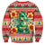 Wales Christmas Sweatshirt Cute Green Welsh Dragon and Daffodils - Wonder Print Shop