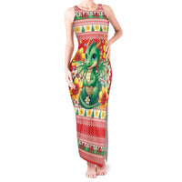 Wales Christmas Tank Maxi Dress Cute Green Welsh Dragon and Daffodils - Wonder Print Shop