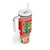 Wales Christmas Tumbler With Handle Cute Green Welsh Dragon and Daffodils - Wonder Print Shop