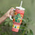 Wales Christmas Tumbler With Handle Cute Green Welsh Dragon and Daffodils - Wonder Print Shop