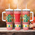 Wales Christmas Tumbler With Handle Cute Green Welsh Dragon and Daffodils - Wonder Print Shop