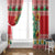Wales Christmas Window Curtain Cute Green Welsh Dragon and Daffodils - Wonder Print Shop