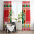 Wales Christmas Window Curtain Cute Green Welsh Dragon and Daffodils - Wonder Print Shop