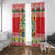 Wales Christmas Window Curtain Cute Green Welsh Dragon and Daffodils - Wonder Print Shop
