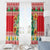 Wales Christmas Window Curtain Cute Green Welsh Dragon and Daffodils - Wonder Print Shop