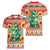 Wales Christmas Women V-Neck T-Shirt Cute Green Welsh Dragon and Daffodils - Wonder Print Shop