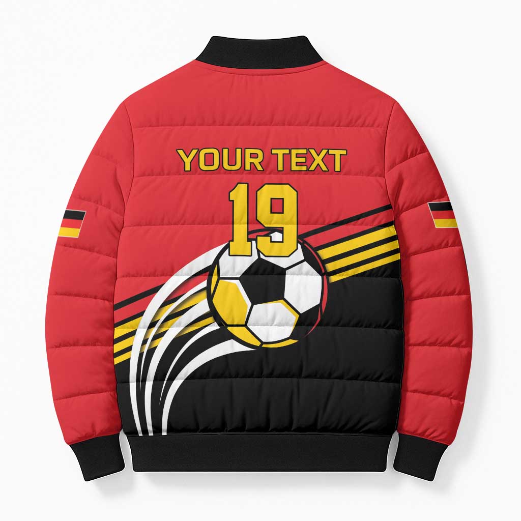 Custom Germany Football Bomber Puffer Jacket Deutschland World Champion 2026 - Wonder Print Shop
