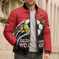 Custom Germany Football Bomber Puffer Jacket Deutschland World Champion 2026 - Wonder Print Shop