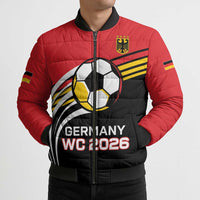 Custom Germany Football Bomber Puffer Jacket Deutschland World Champion 2026 - Wonder Print Shop