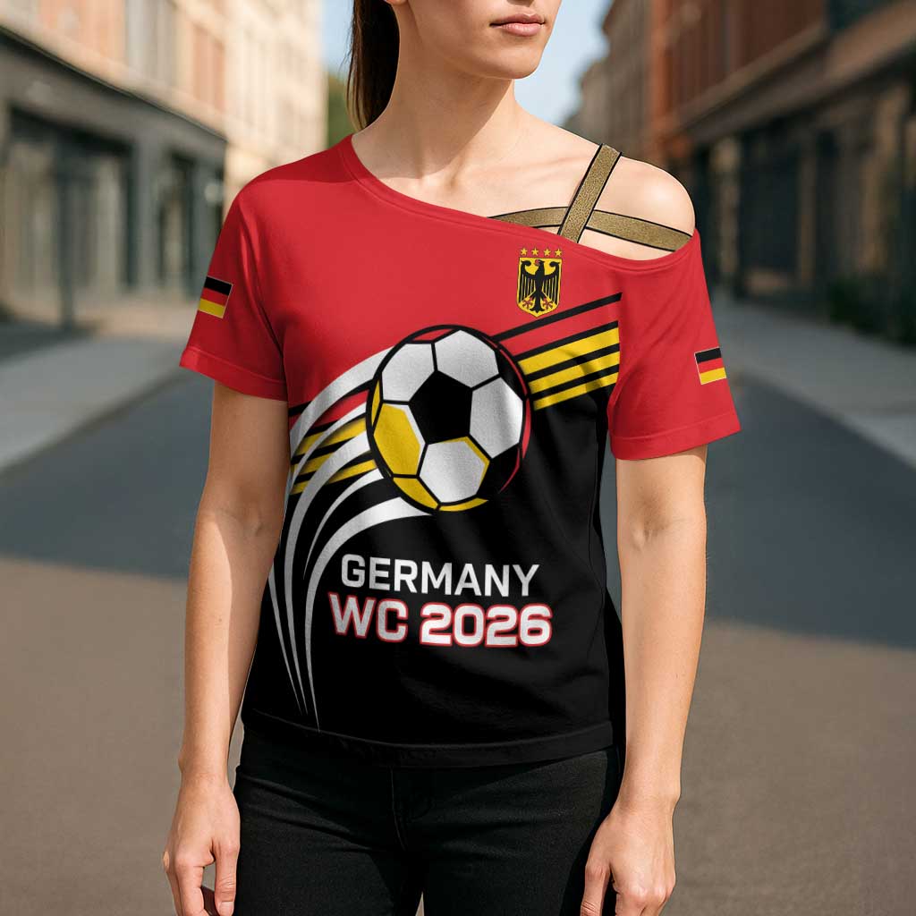 Custom Germany Football Cross Shoulder Shirt Deutschland World Champion 2026 - Wonder Print Shop