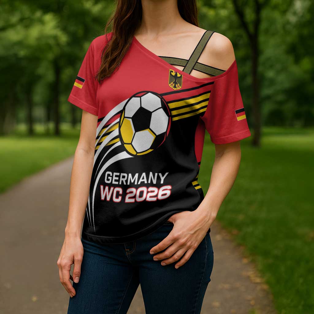 Custom Germany Football Cross Shoulder Shirt Deutschland World Champion 2026 - Wonder Print Shop