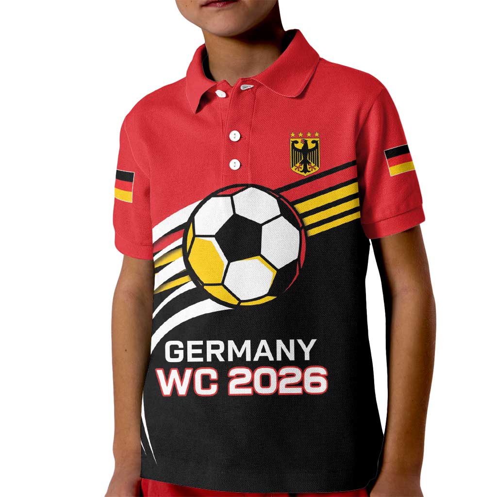 Custom Germany Football Kid Polo Shirt Deutschland World Champion 2026 - Wonder Print Shop