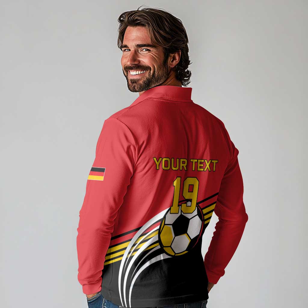 Custom Germany Football Long Sleeve Polo Shirt Deutschland World Champion 2026 - Wonder Print Shop