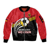 Custom Germany Football Sleeve Zip Bomber Jacket Deutschland World Champion 2026 - Wonder Print Shop