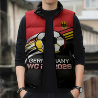 Custom Germany Football Sleeveless Puffer Jacket Deutschland World Champion 2026 - Wonder Print Shop