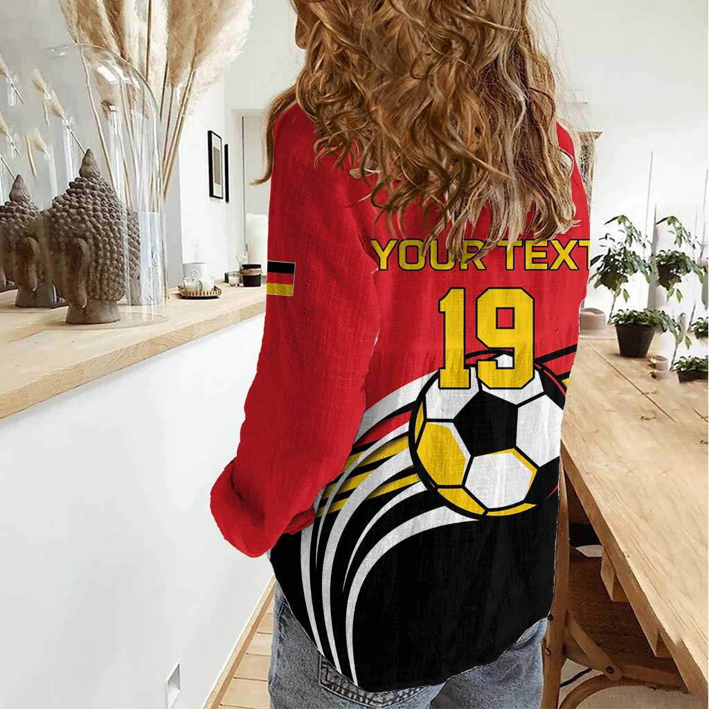 Custom Germany Football Women Casual Shirt Deutschland World Champion 2026 - Wonder Print Shop